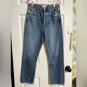 Agolde Riley High Rise Straight Crop in Frequency